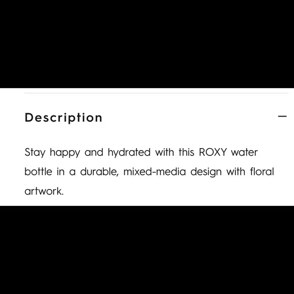 NWT Roxy Sand and Seashell Glass Water Bottle - Picture 4 of 5